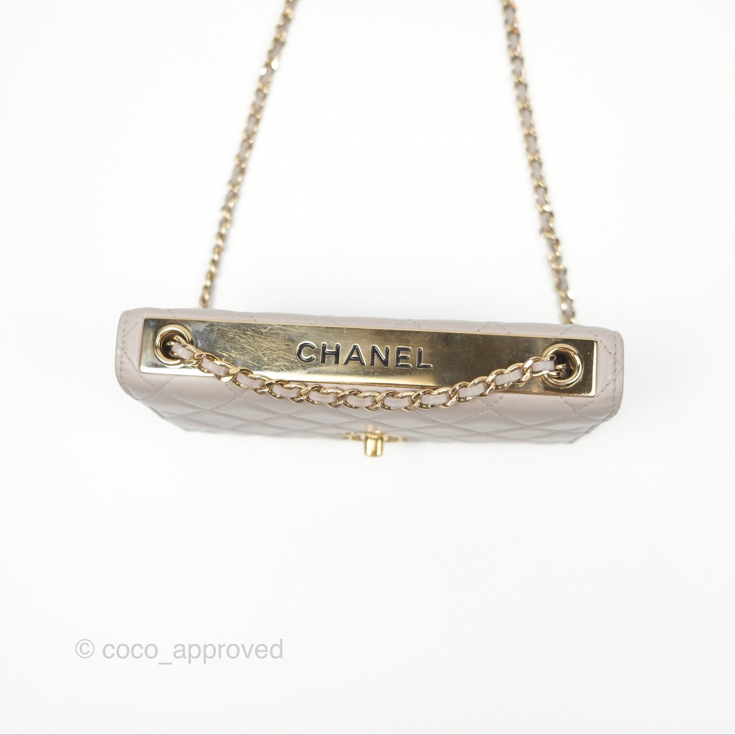 Chanel Trendy CC WOC Quilted Grey Lambskin Gold Hardware