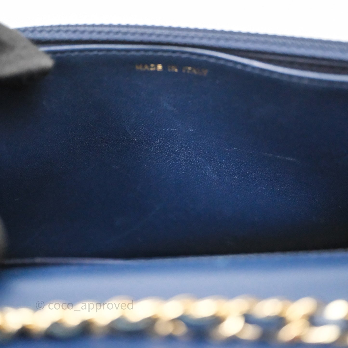 Chanel Trendy CC WOC Wallet On Chain Navy Lambskin Gold Hardware