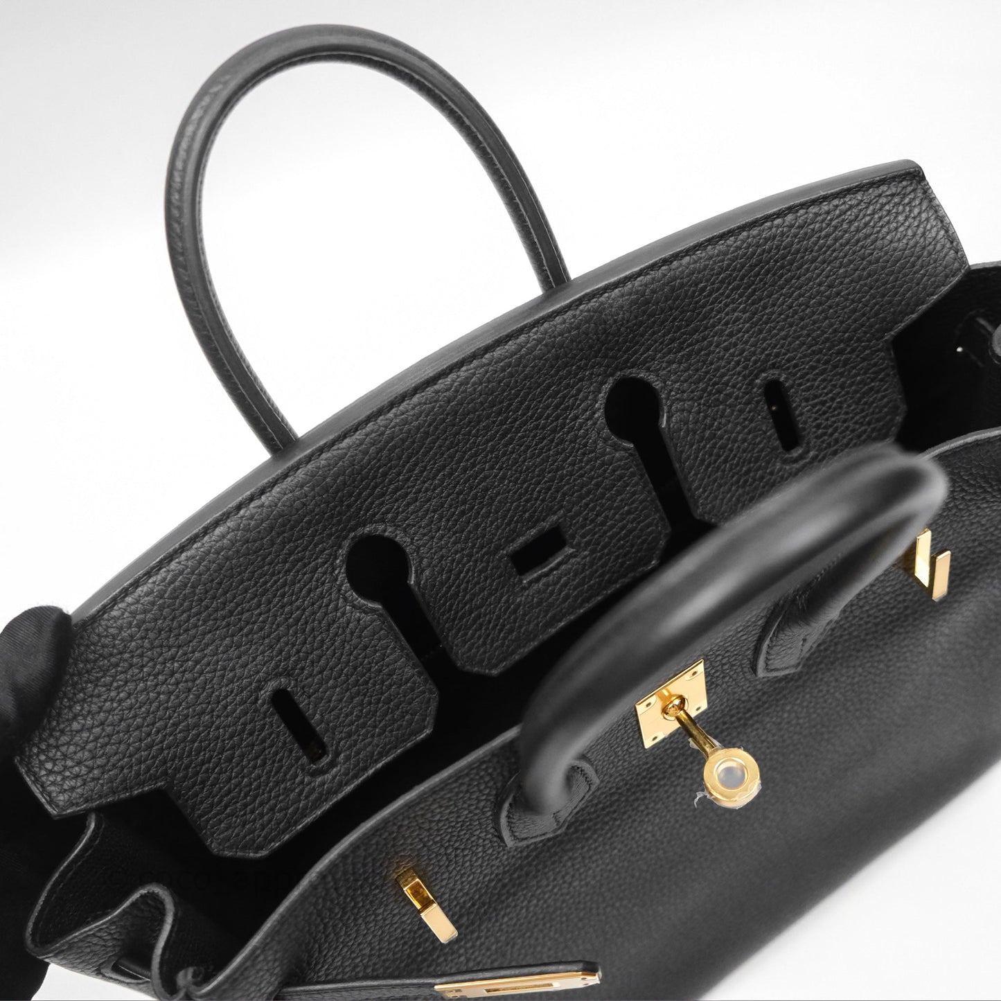 Hermès Retourne Birkin 25 Noir Togo Gold Hardware