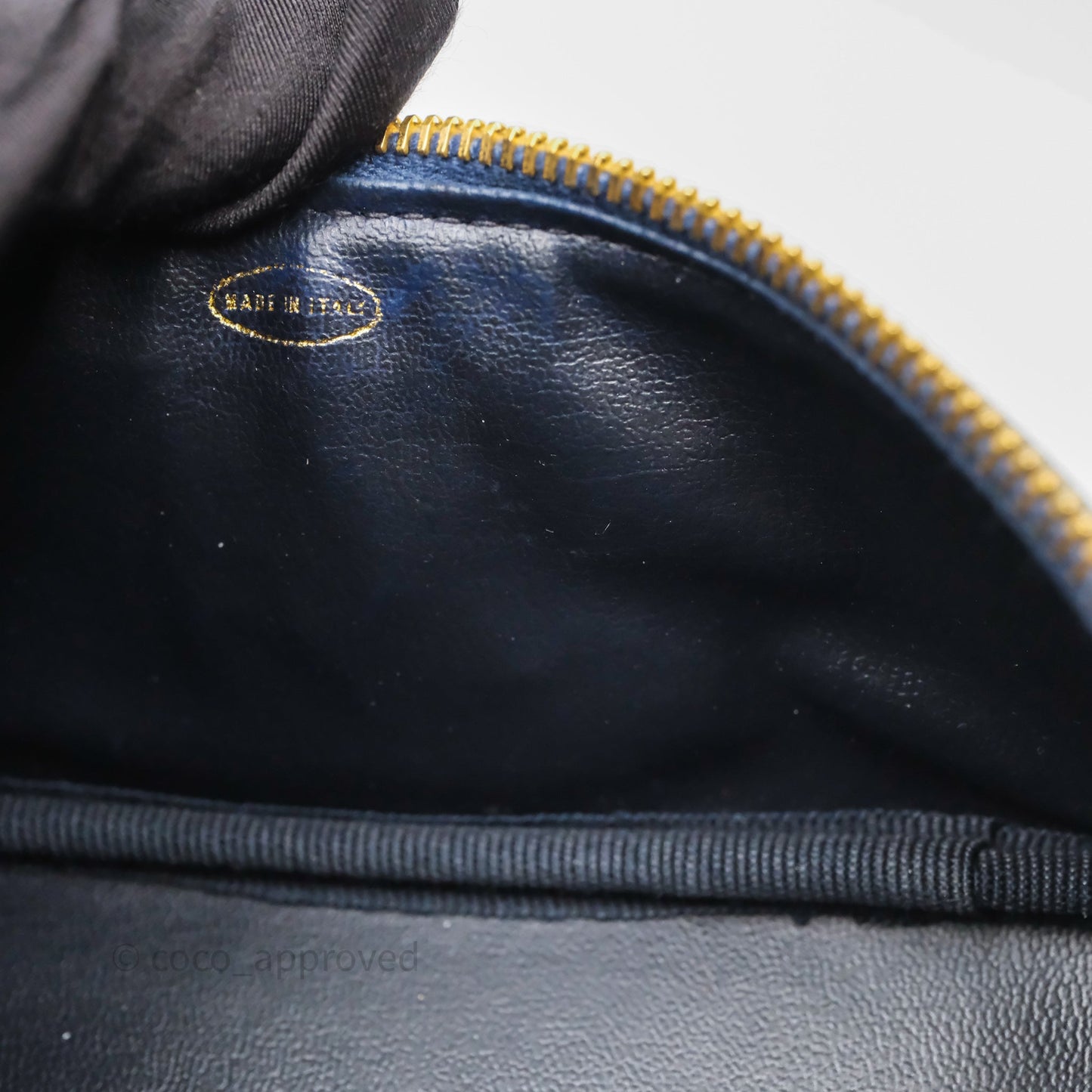 Chanel Vintage Vanity Case Denim Aged Gold Hardware