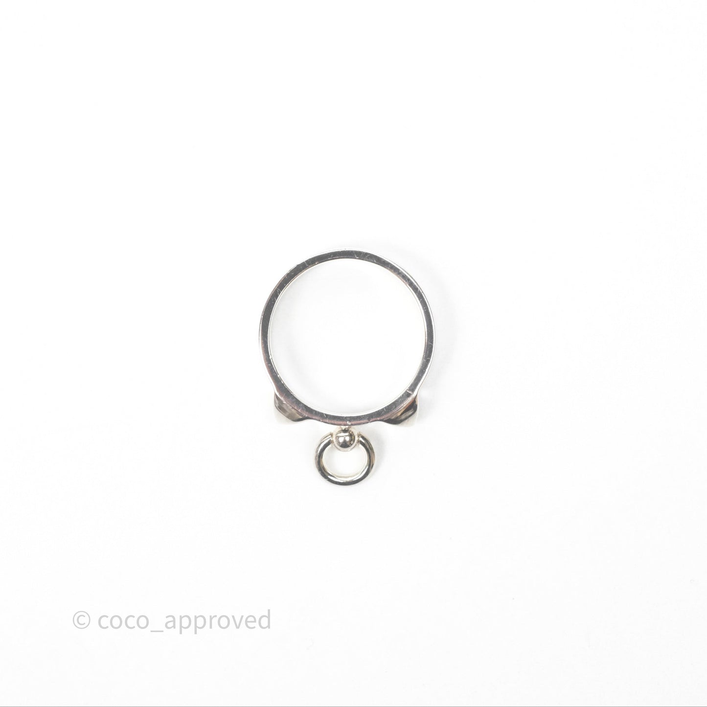 Hermes Collier de Chien Ring PM Sterling Silver Size 51