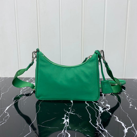 Luxury PradaHOBO 22 BAG IN COOL GREEN RE-NYLON