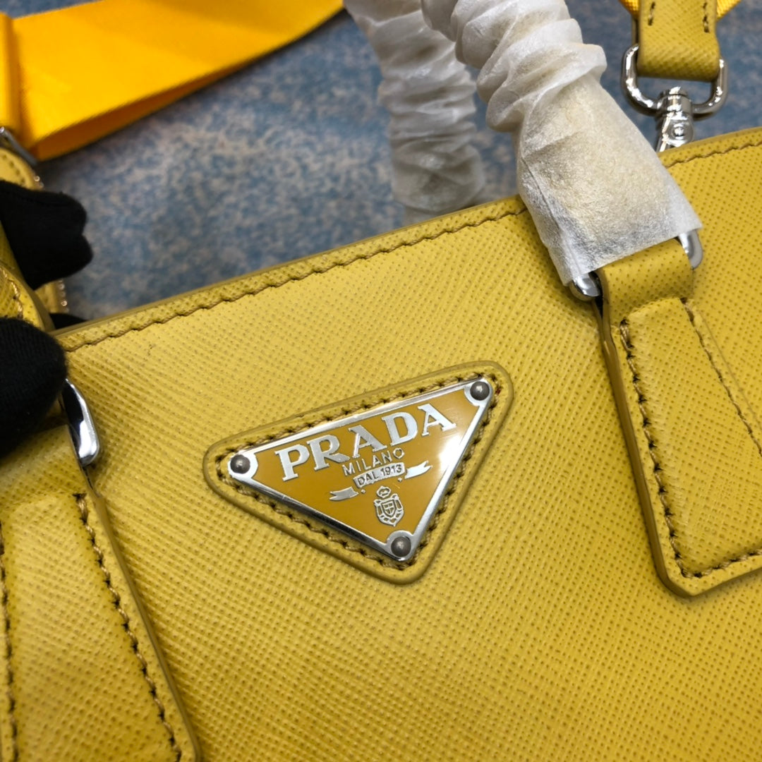 Luxury PradaMINI 23 BAG IN SUNNY YELLOW SAFFIANO LEATHER