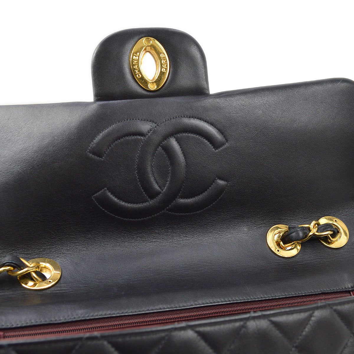 CHANEL 1994-1996 Classic Flap Maxi Black Lambskin 80517