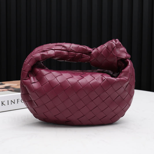 Luxury Bottega Veneta mini jodie 28 burgundy lambskin
