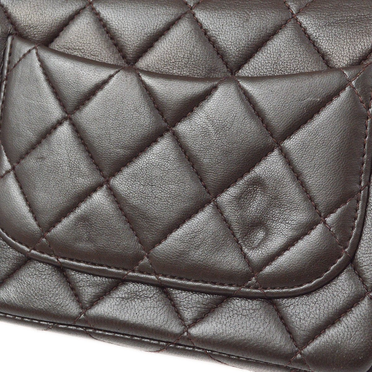 CHANEL 1994 Classic Flap Handbag Set Brown Lambskin 92075