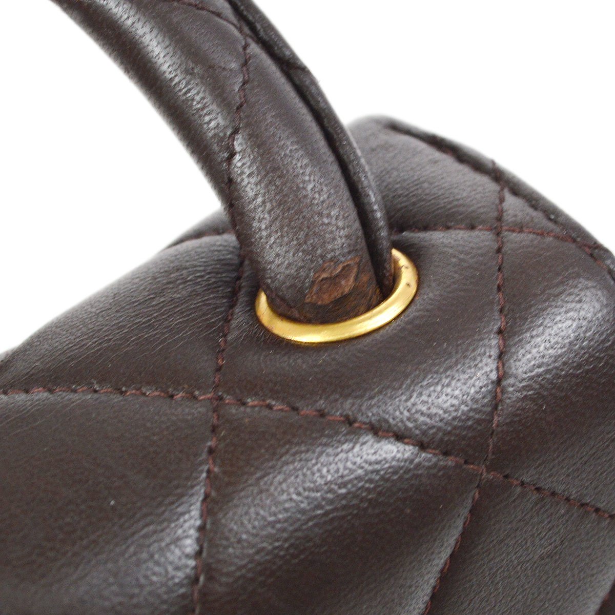 CHANEL 1994 Classic Flap Handbag Set Brown Lambskin 92075