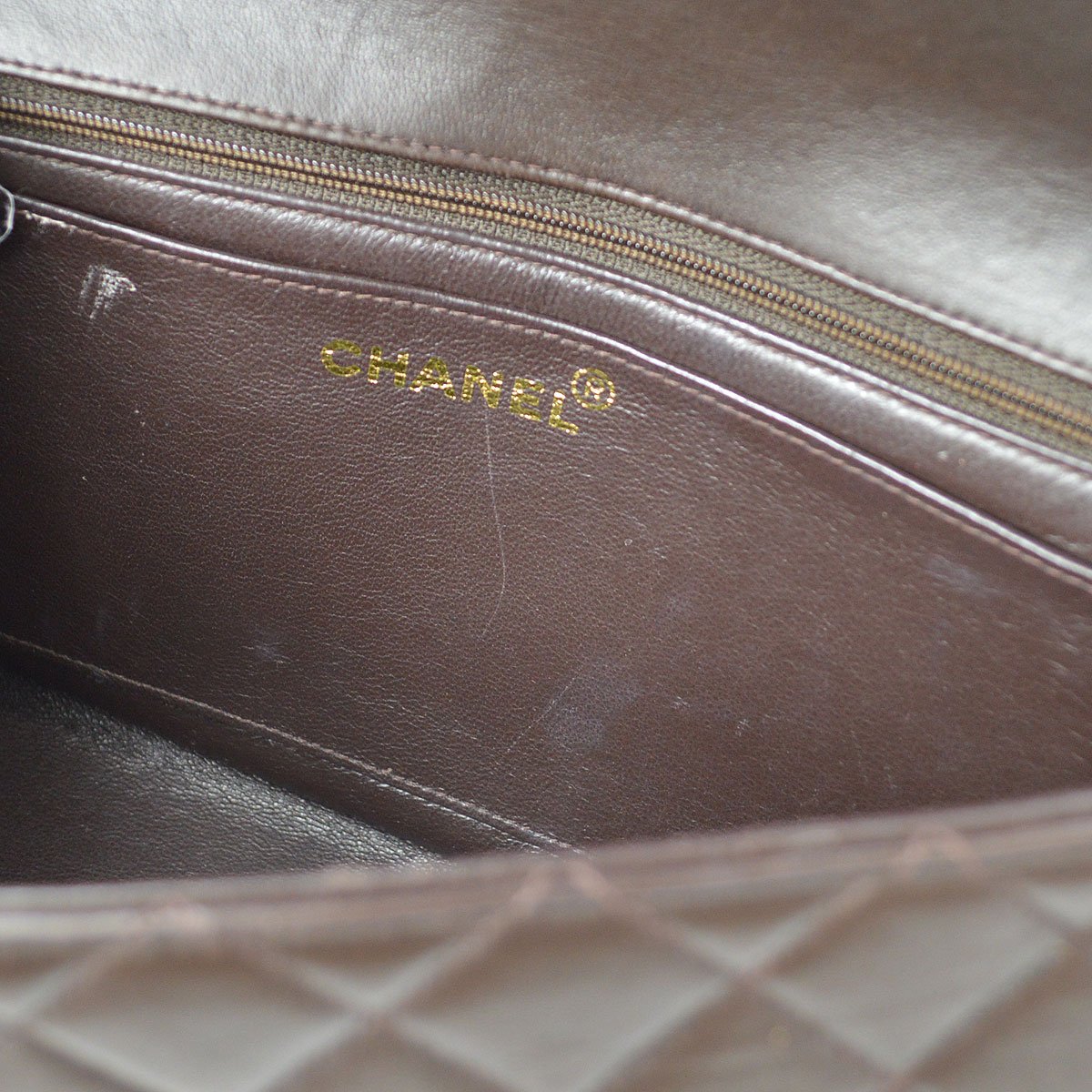 CHANEL 1994 Classic Flap Handbag Set Brown Lambskin 92075