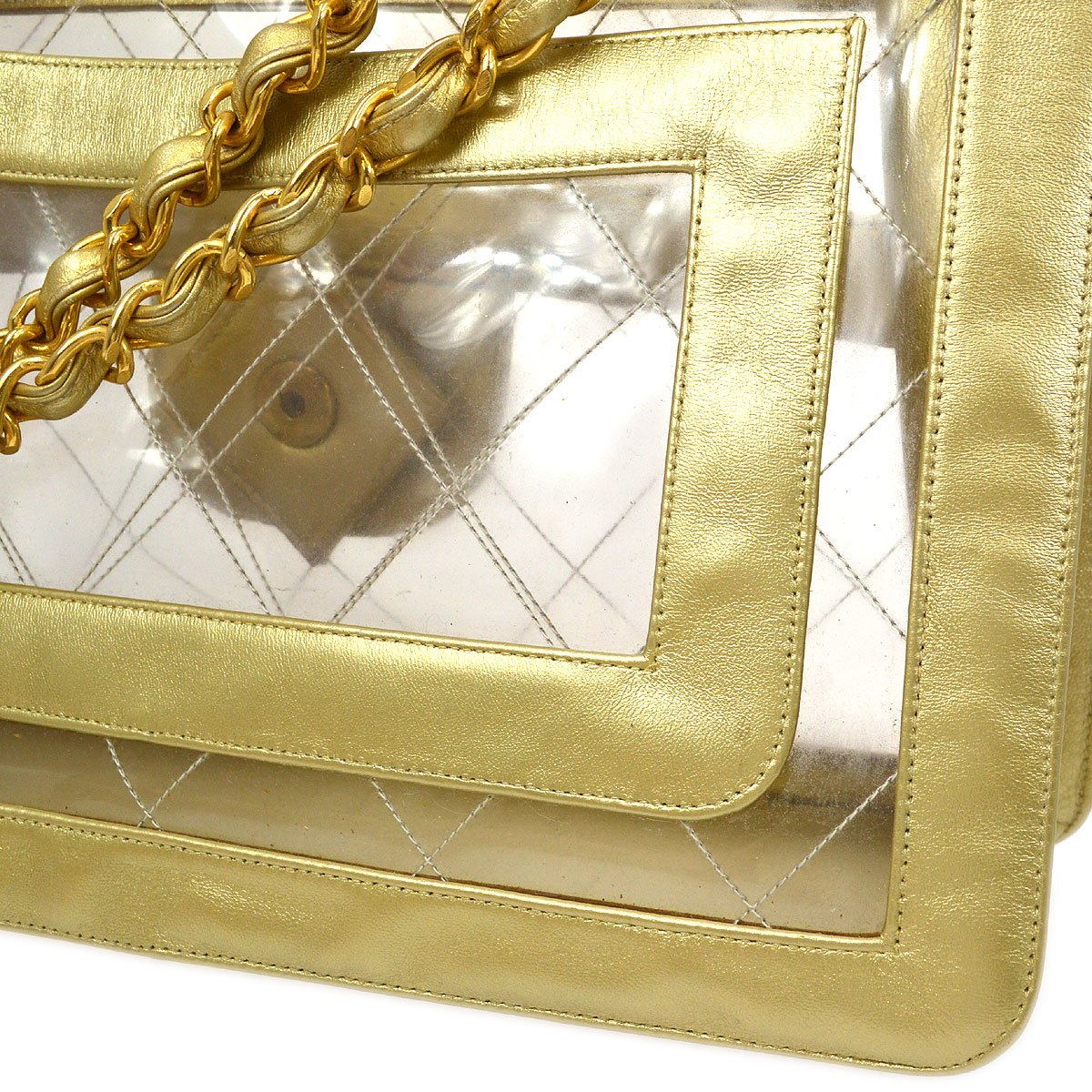 CHANEL 1995 PVC Quilted Classic Flap Maxi AK34112c