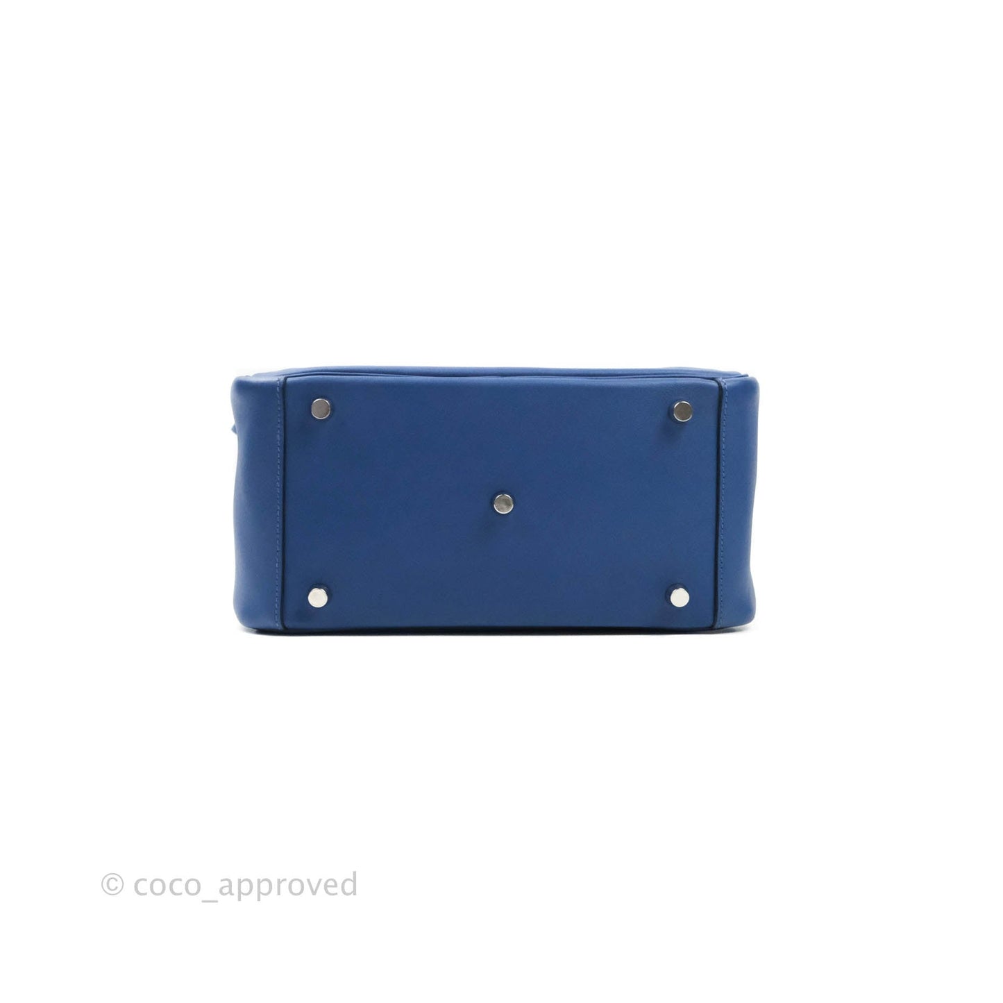 Hermès Lindy 26 Tressage de Cuir Swift Bleu Brighton Palladium Hardware