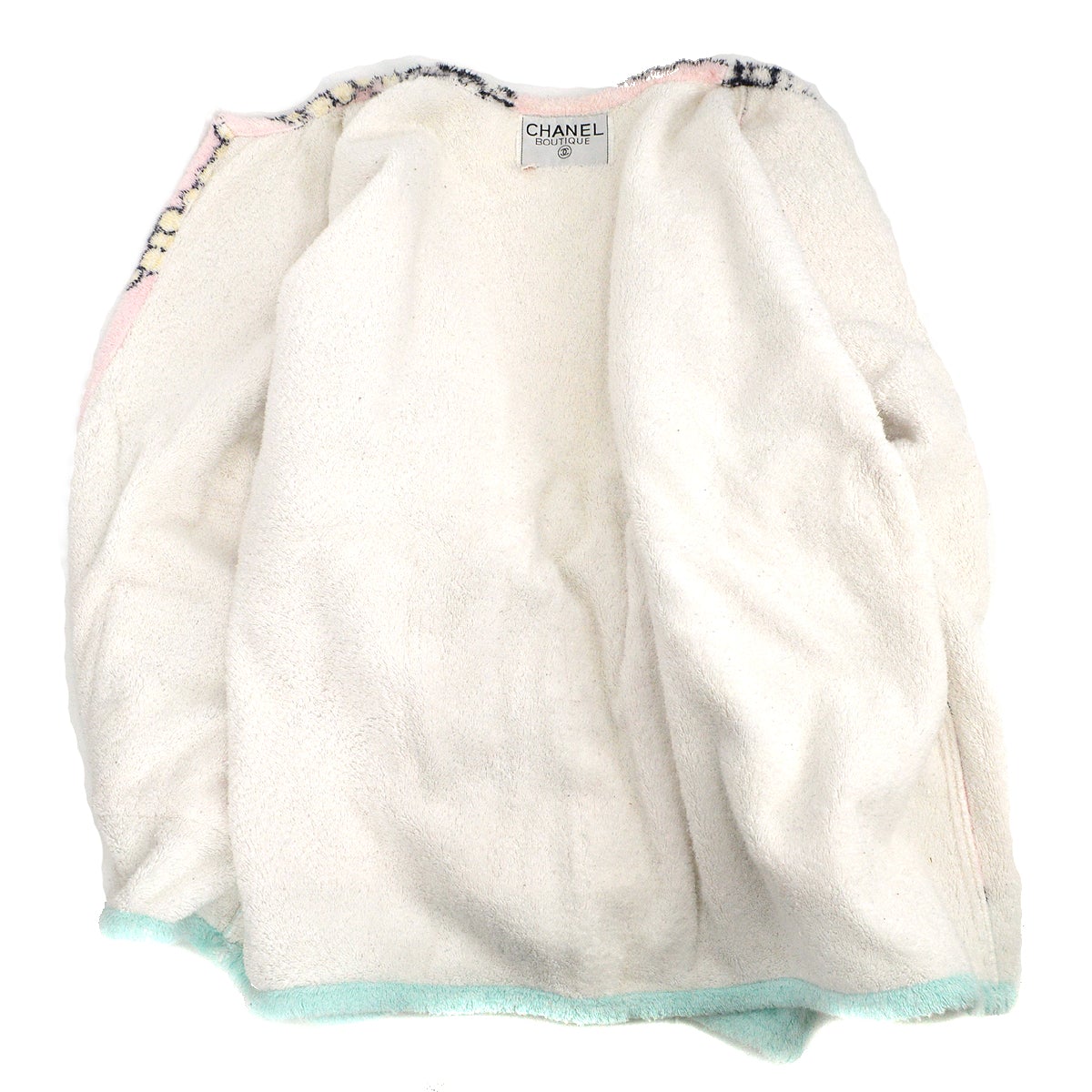 Luxury Chanel 1994 signature motif print bathrobe-style jacket #38
