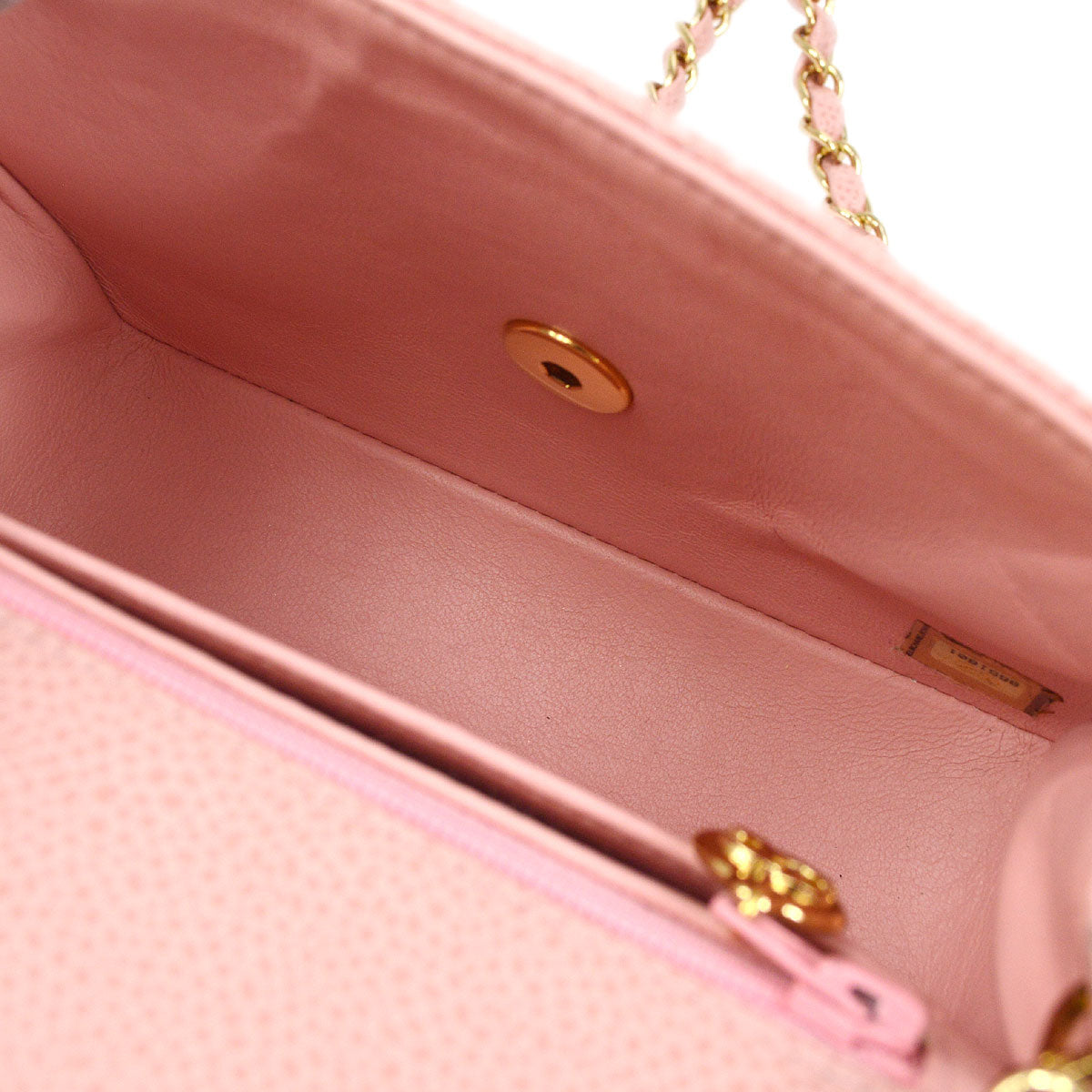 CHANEL★ 2003-2004 Classic Square Flap 17 Pink Caviar 73586