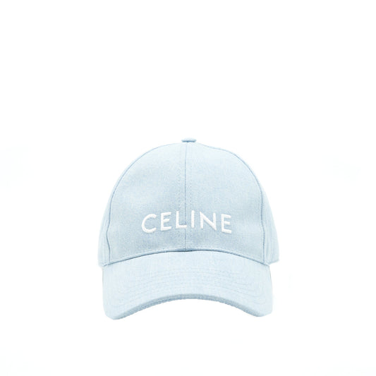 Celine Size L Baseball Cap Denim Light Blue