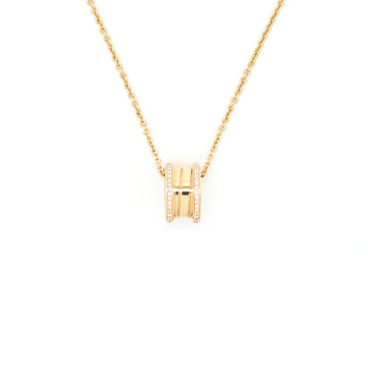 Bvlgari B.Zero1 Necklace Rose Gold With Diamonds