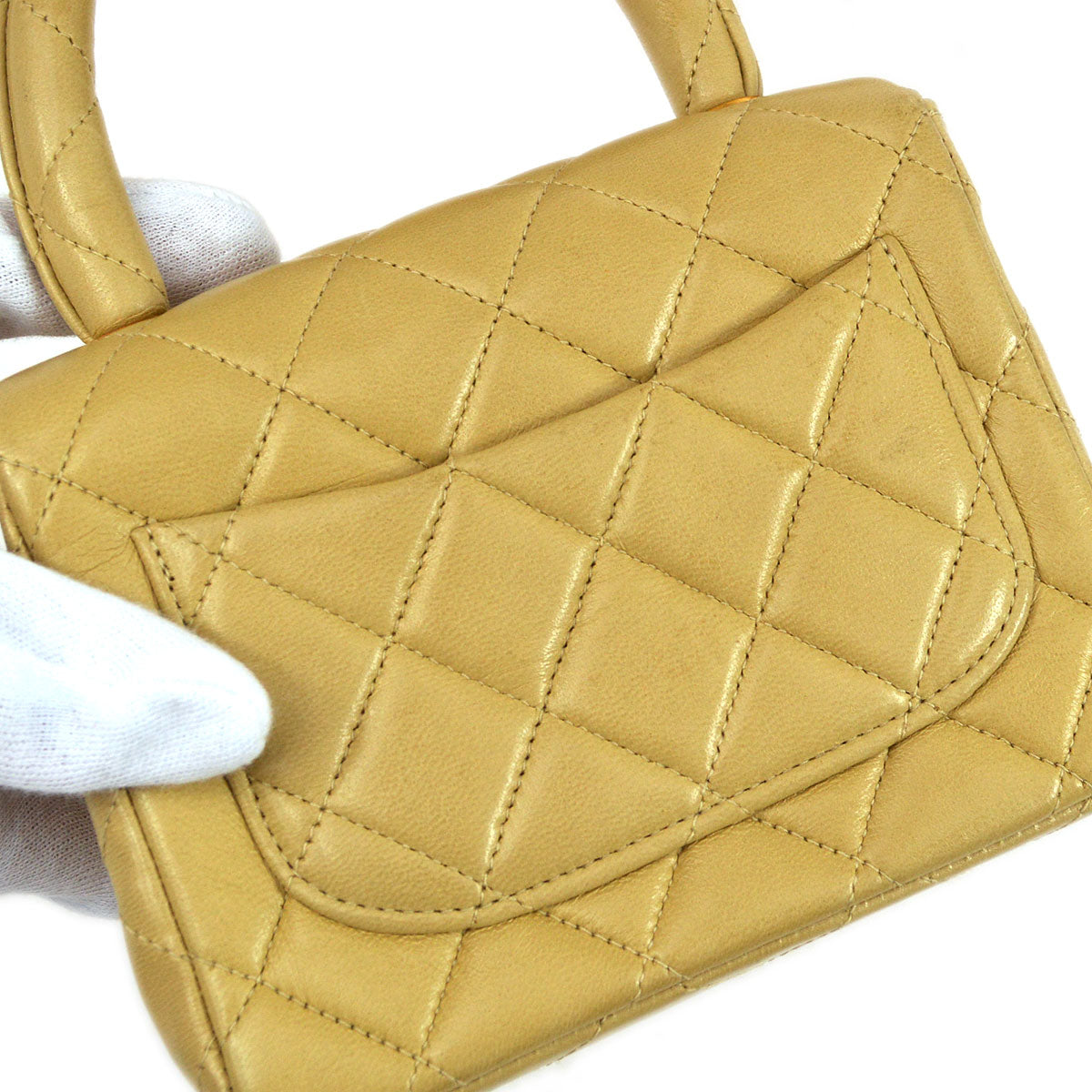 CHANEL 1994 Classic Flap Handbag Set Beige Lambskin 94751