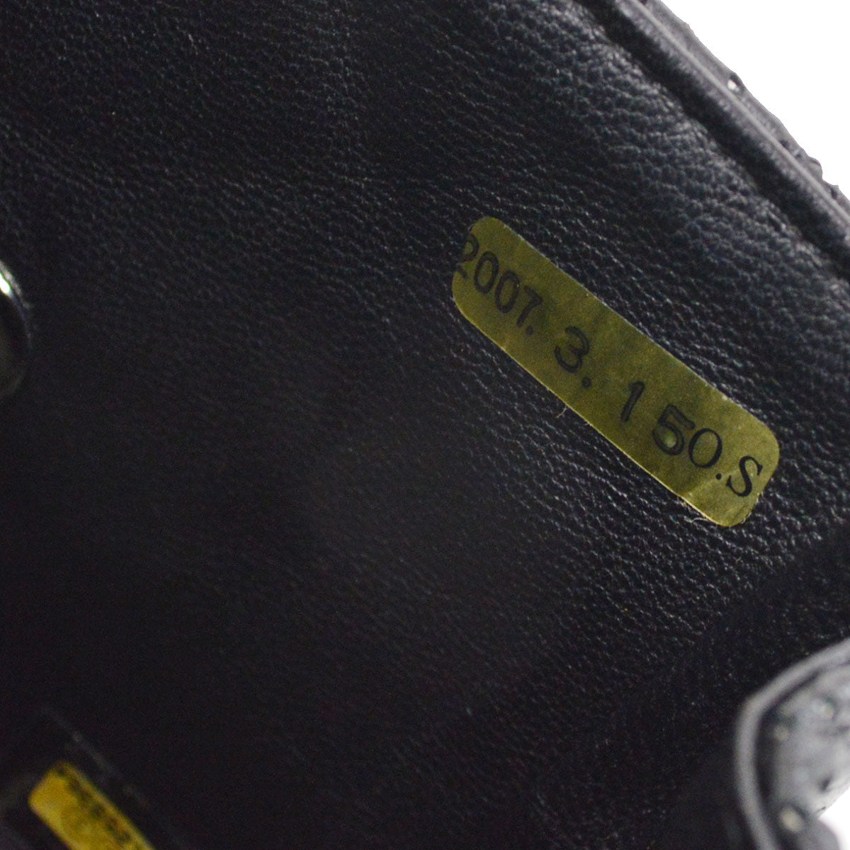 CHANEL 2007 Black Lambskin Perforated Classic Flap Micro 74612