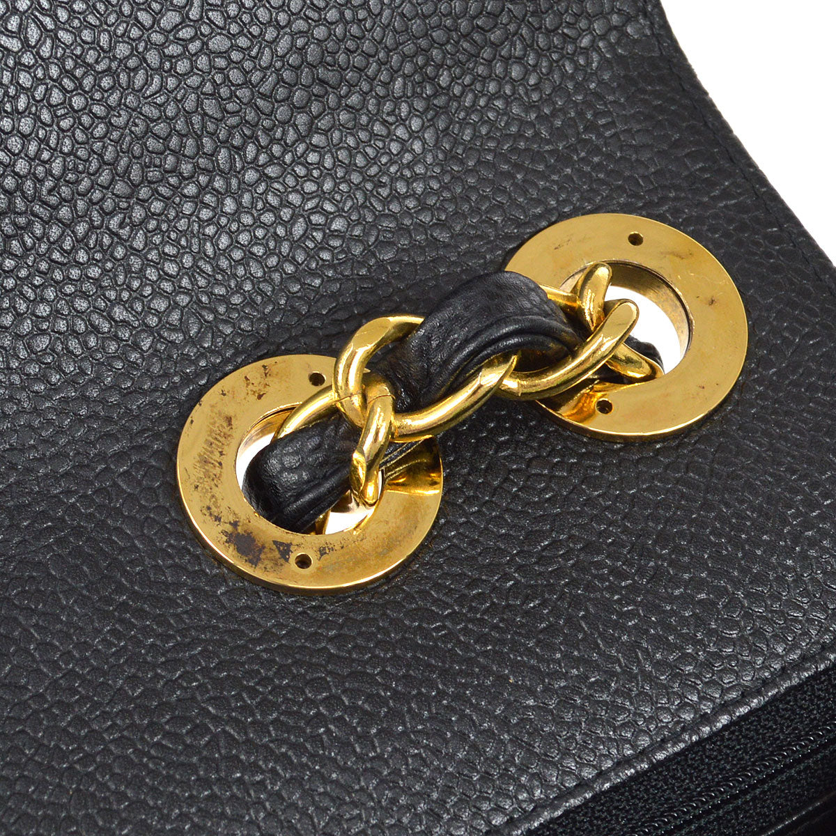 CHANEL 1994-1996 Big CC Vertical Classic Flap Jumbo Black Caviar 74701