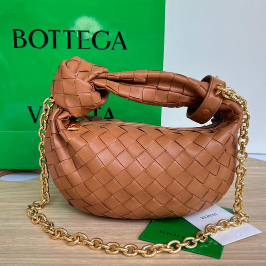 Luxury Bottega Veneta mini jodie 28 brown lambskin