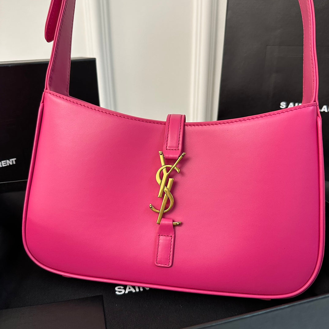 Luxury Saint Laurent Le 5 a 7 24 Pink Lambskin Ghw