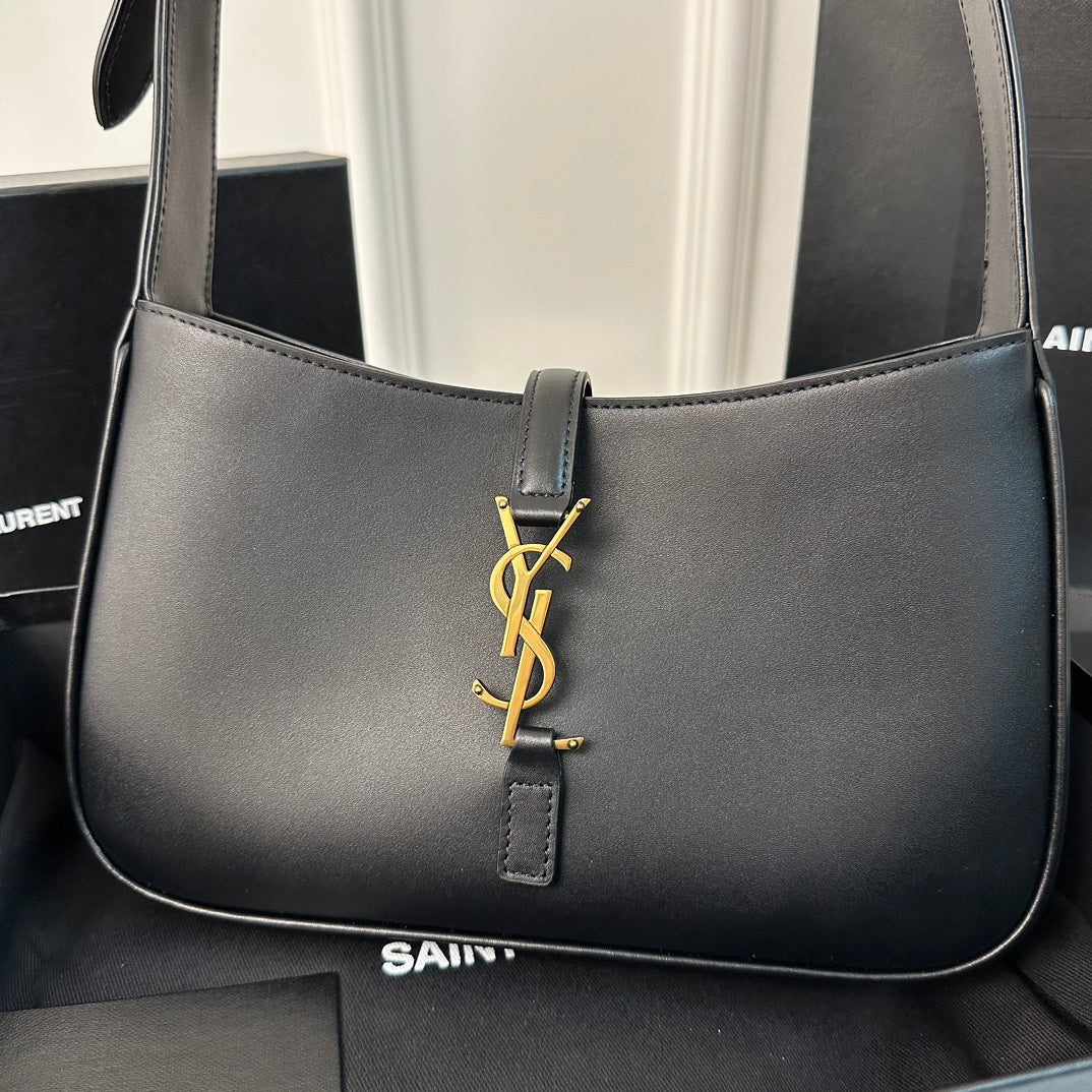 Luxury Saint Laurent Le 5 a 7 24 Black Lambskin Ghw