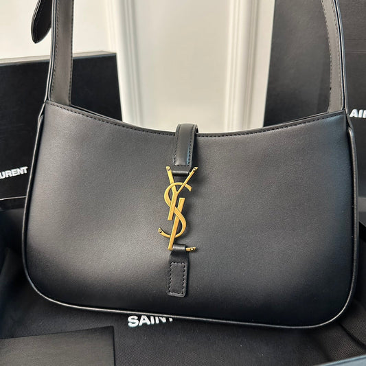 Luxury Saint Laurent Le 5 a 7 24 Black Lambskin Ghw