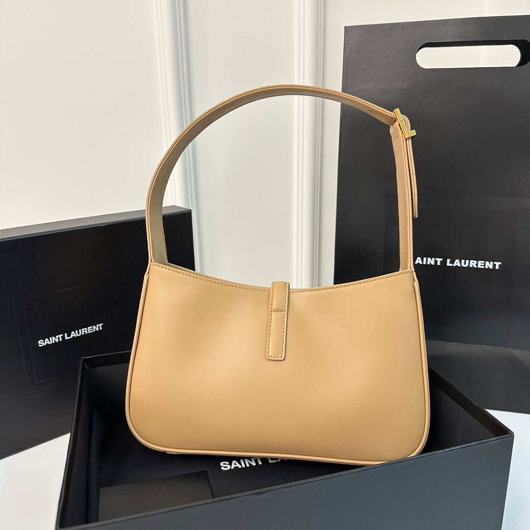 Luxury Saint Laurent Le 5 a 7 24 Beige Lambskin Ghw
