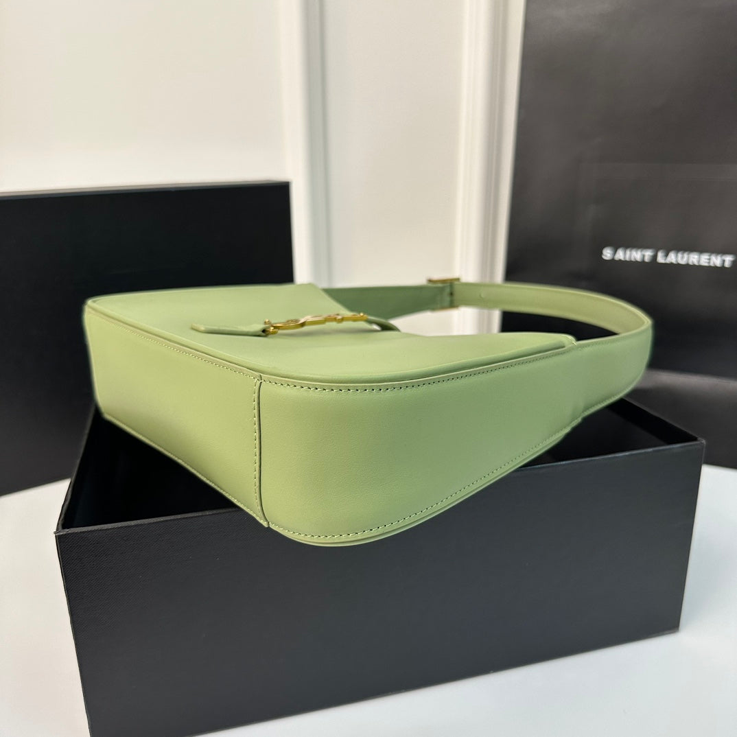 Luxury Saint Laurent Le 5 a 7 24 Light Green Lambskin Ghw