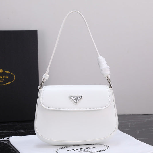 Luxury Prada23 BAG IN BLACK CALFSKIN SILVER HARDWARE