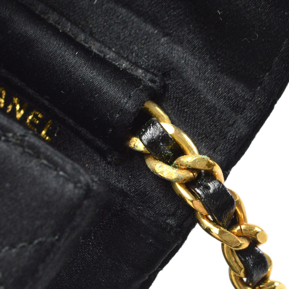 CHANEL Classic Flap Micro Black Satin 55238