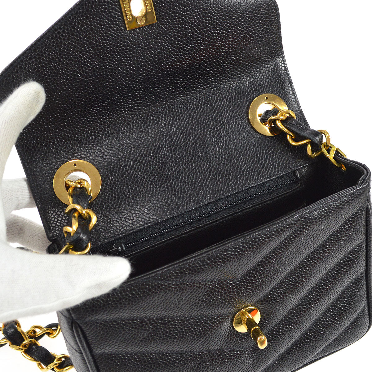 CHANEL 1994-1996 Mini Chevron Letter Flap 55604