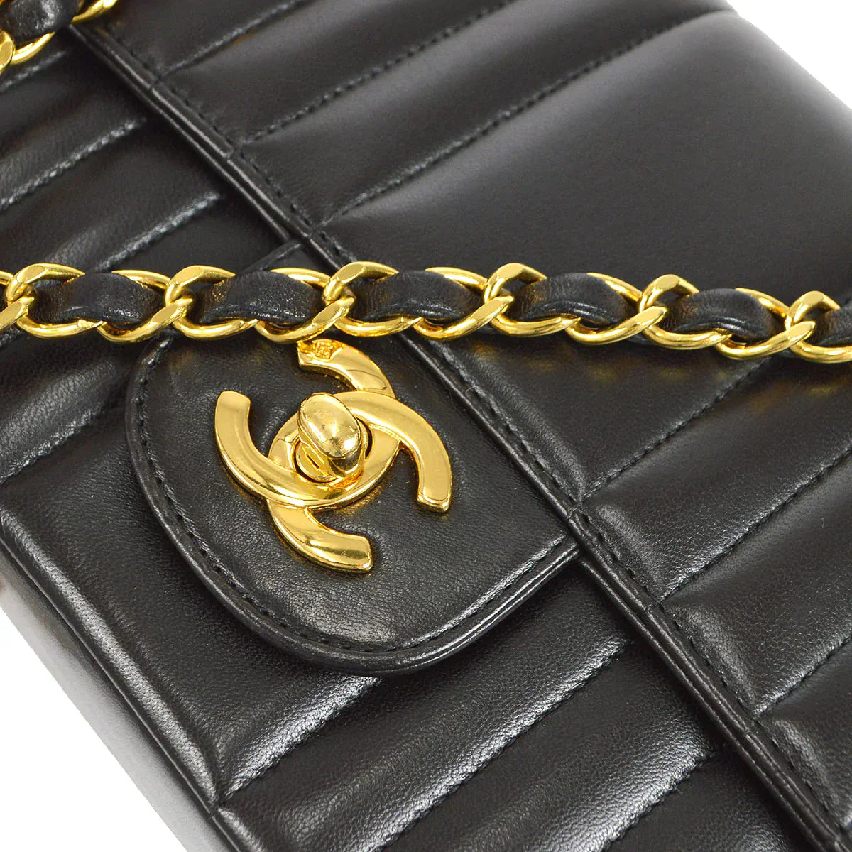 CHANEL★ 1991-1994 Vertical Classic Single Flap Medium 46484