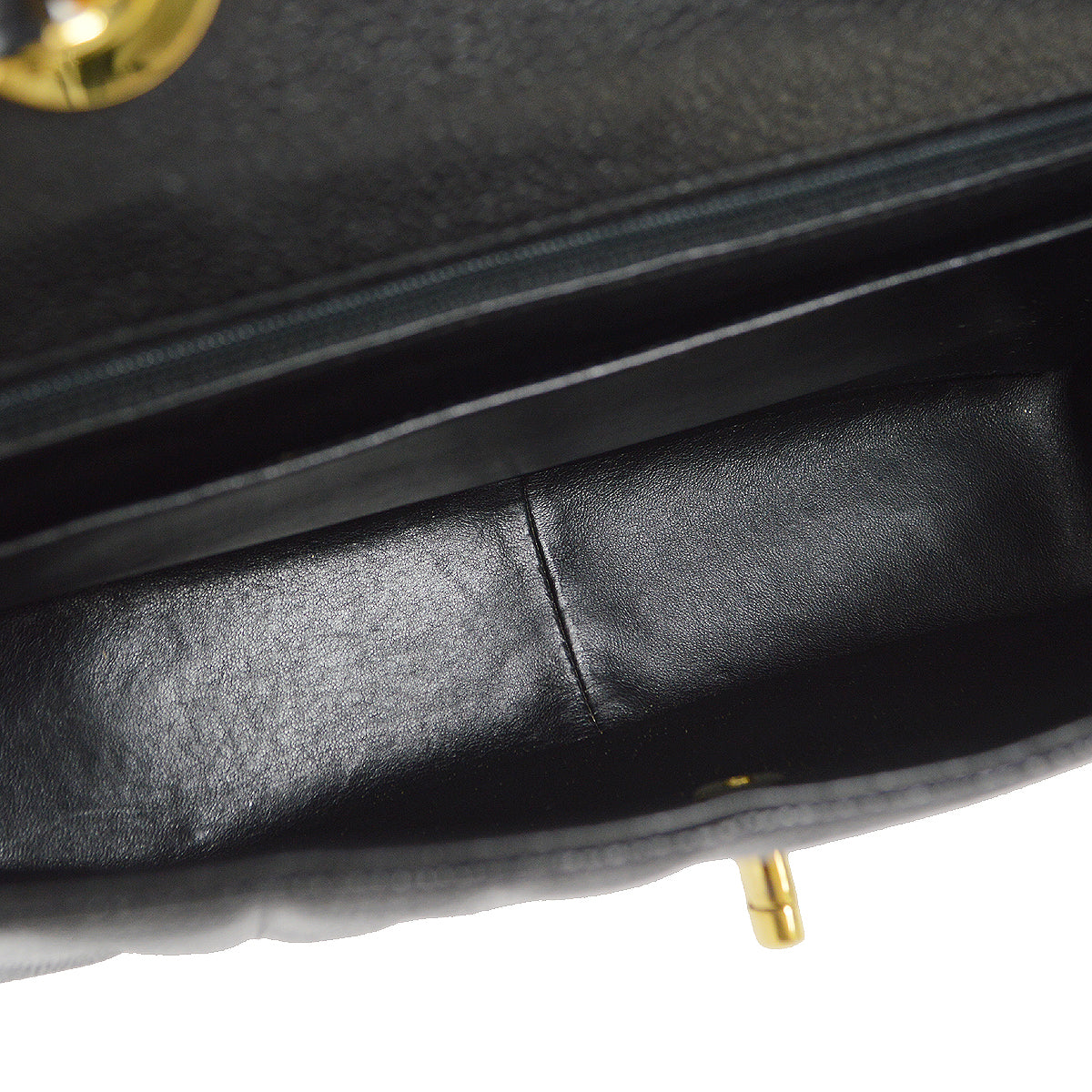 CHANEL★ 1991-1994 Vertical Classic Flap Jumbo Black Caviar 17145