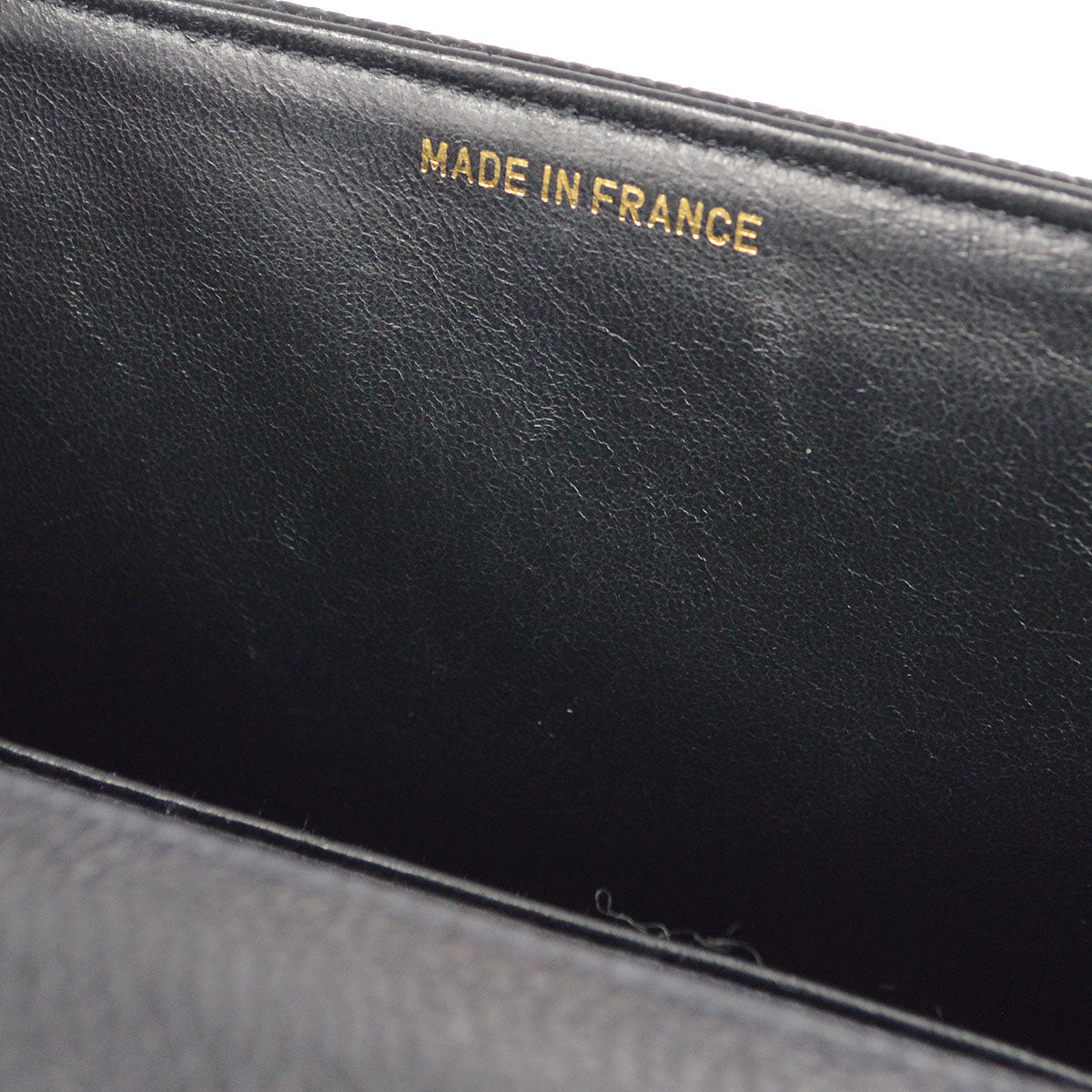 CHANEL 1994-1996 Border Vertical Flap Handbag Black Caviar 47770