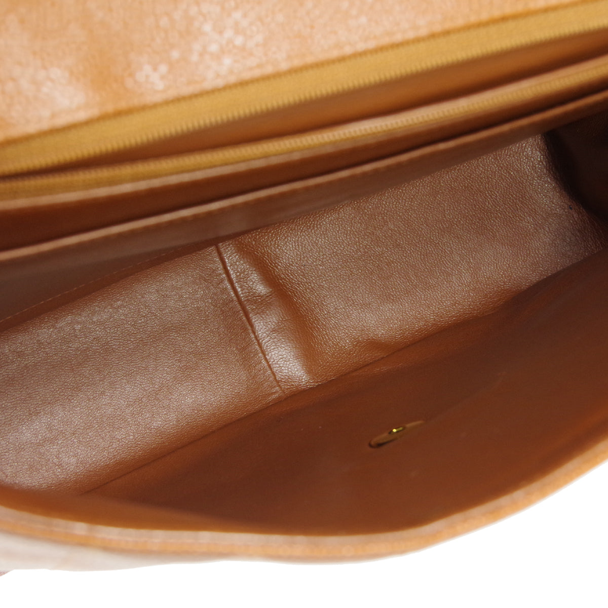 CHANEL 1994-1996 Vertical Border Flap Handbag Brown Caviar 56605