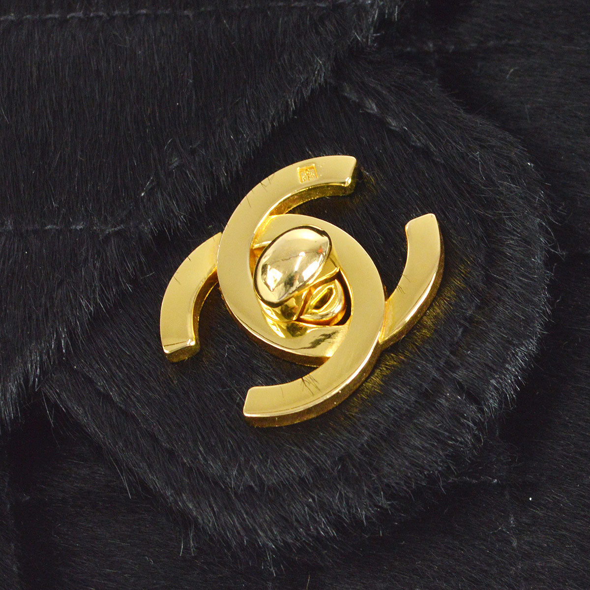 CHANEL * 1991-1994 Classic Flap Handbag Micro Black Pony Hair 57754