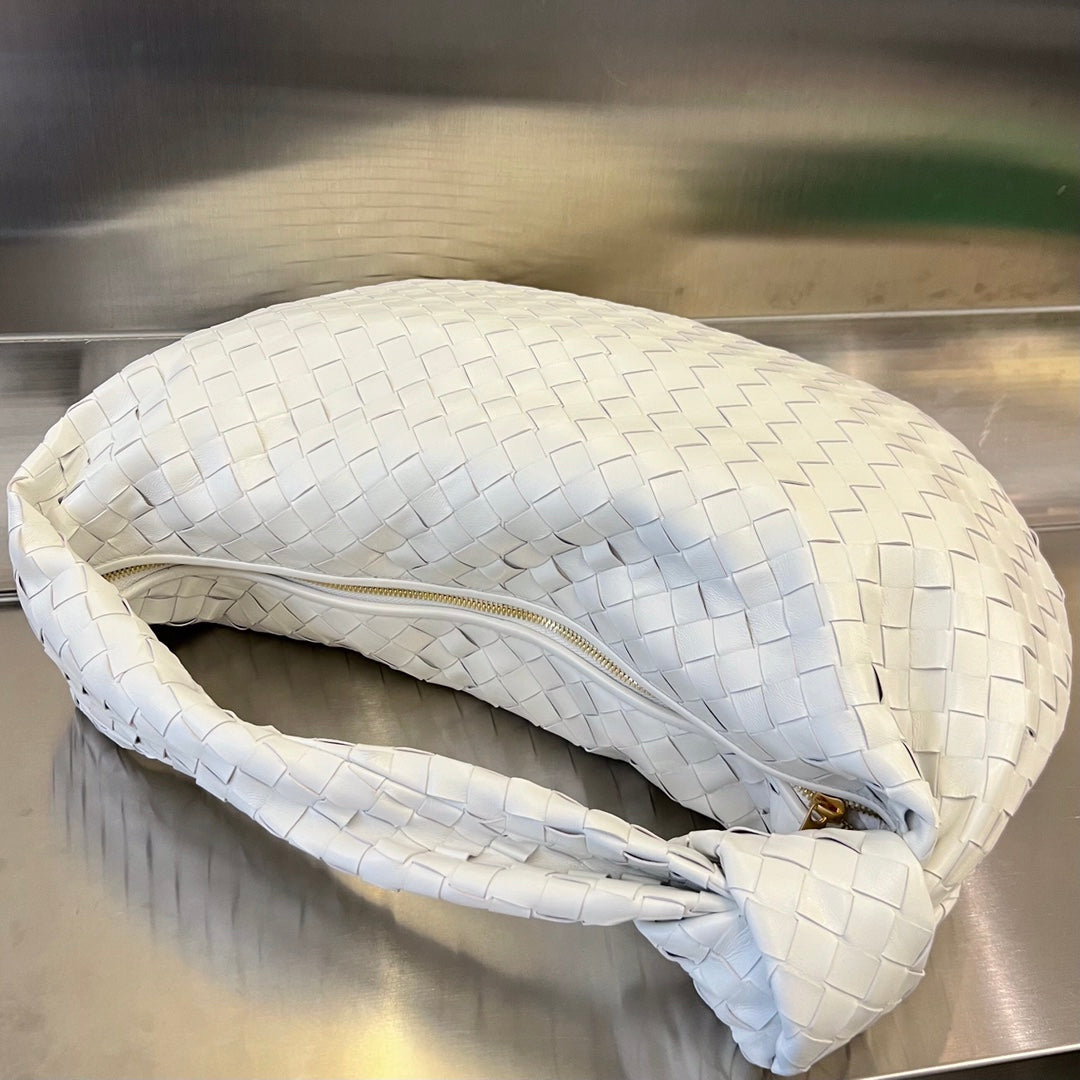 Luxury Bottega Veneta SMALL JODIE 48 WHITE CALFSKIN