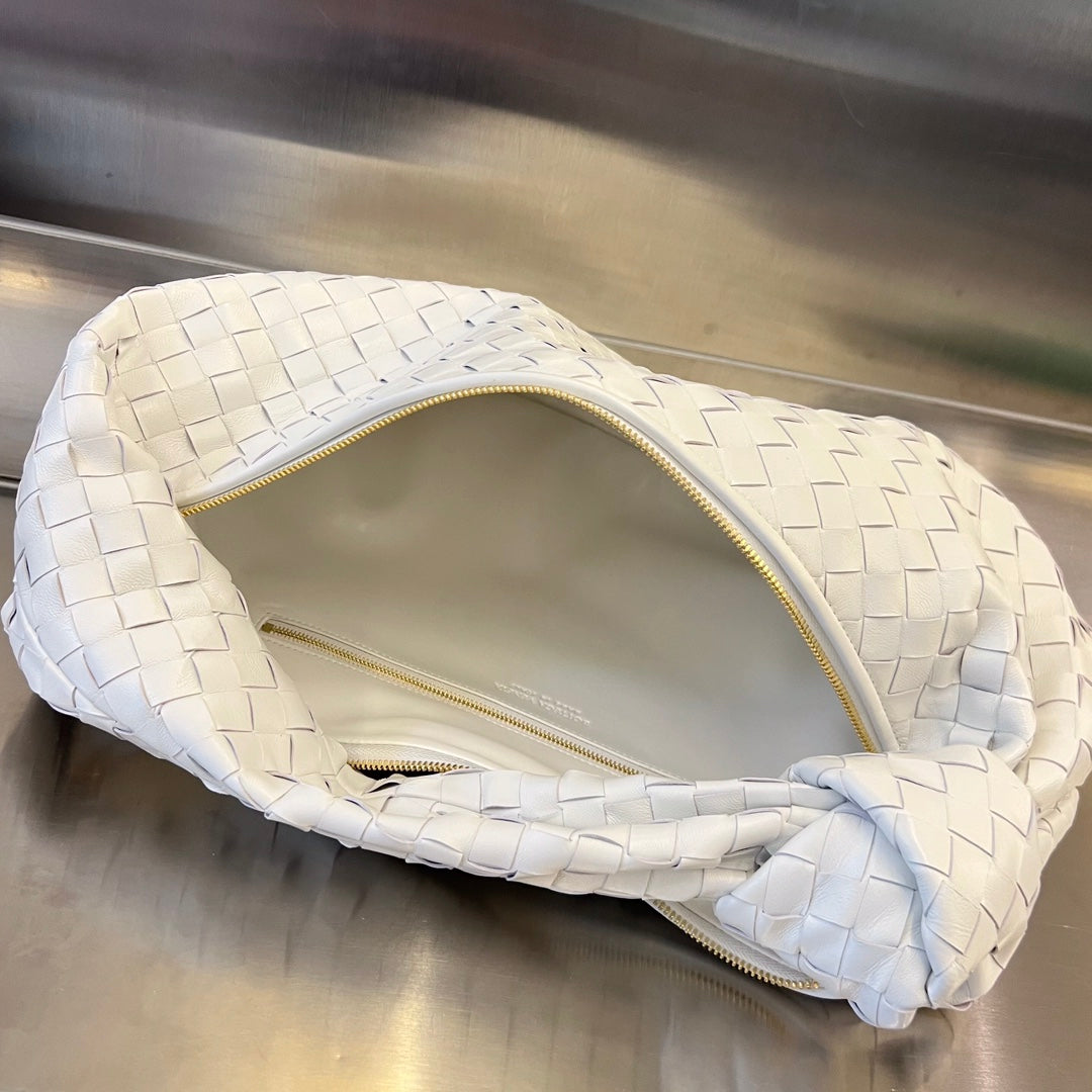 Luxury Bottega Veneta SMALL JODIE 48 WHITE CALFSKIN