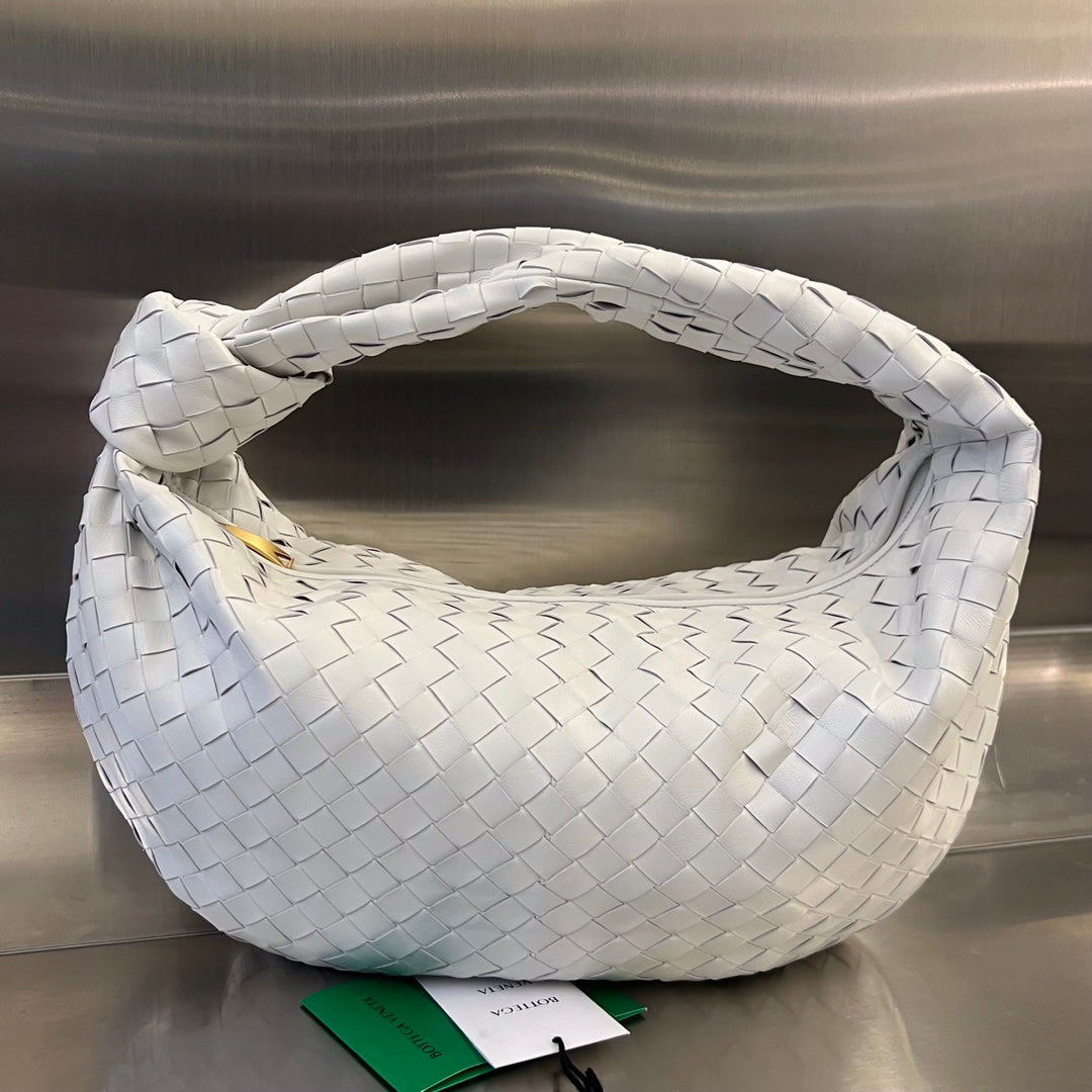 Luxury Bottega Veneta SMALL JODIE 48 WHITE CALFSKIN