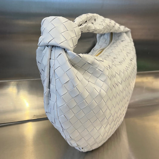 Luxury Bottega Veneta SMALL JODIE 48 WHITE CALFSKIN