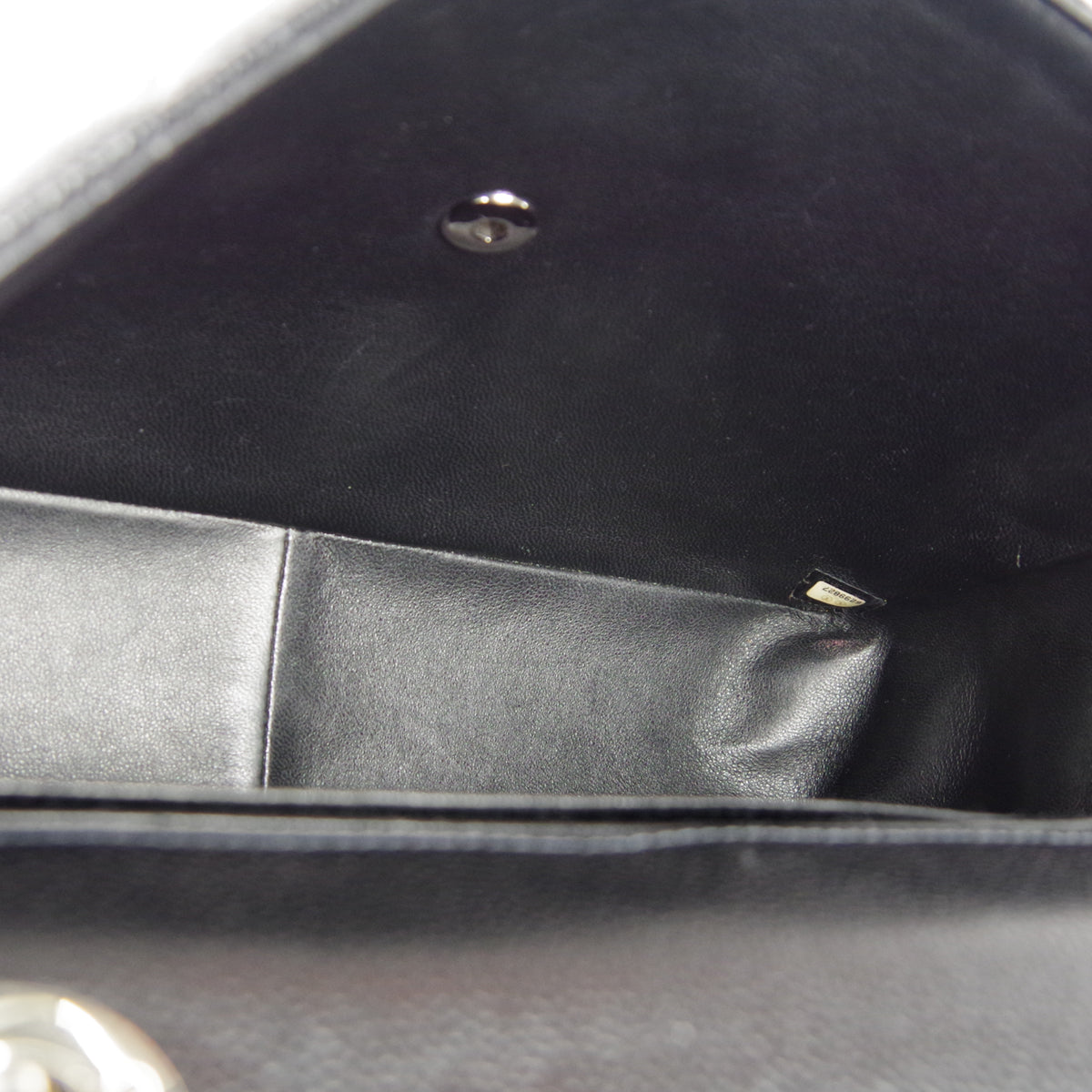 CHANEL 2000-2001 Classic Flap Jumbo SHW Black Caviar 27053