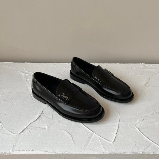 Luxury Saint Laurent SL LE LOAFER BLACK CALFSKIN