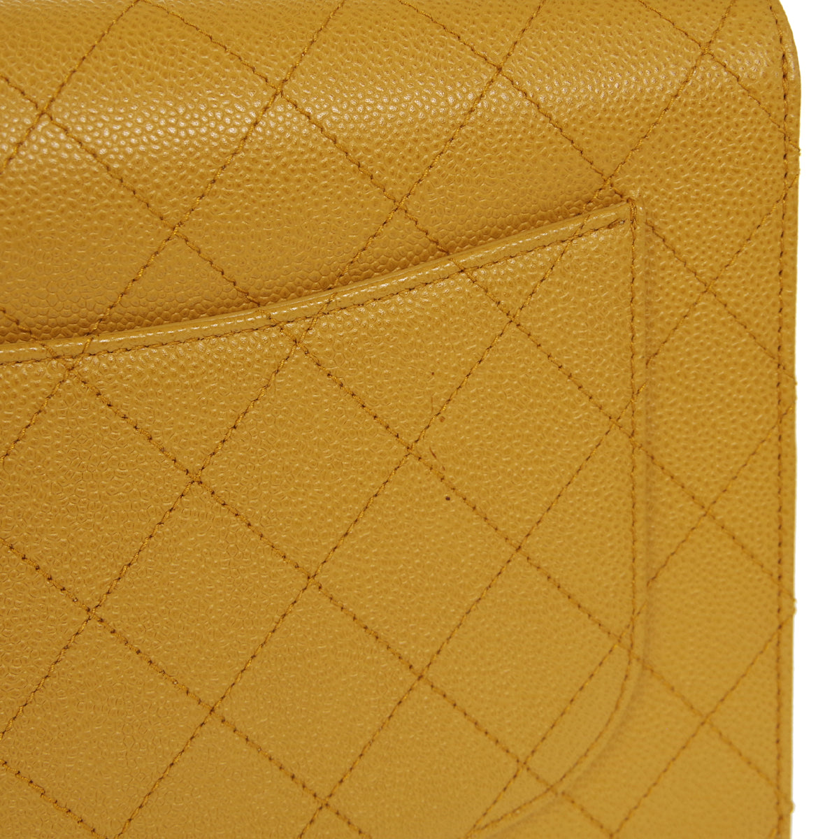 CHANEL Classic Flap Jumbo Shoulder Bag Beige Caviar 48601