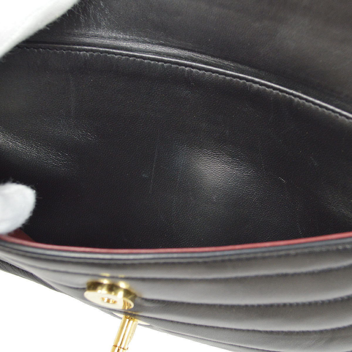 CHANEL 1991-1994 Horizontal Flap Small Black Lambskin 22856