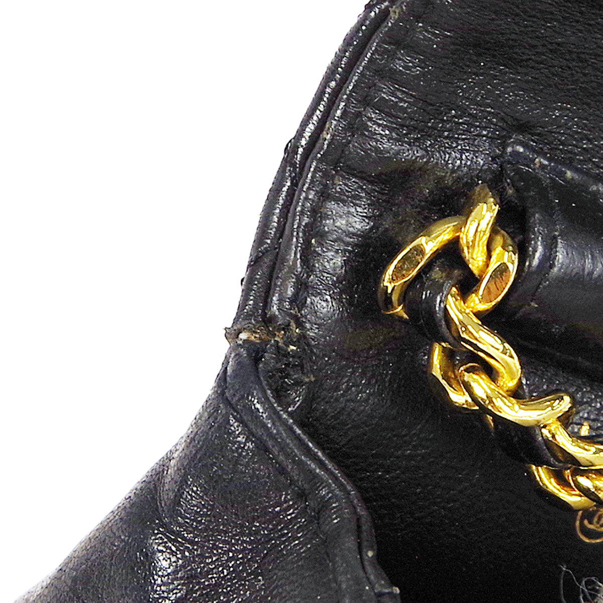 CHANEL Classic Flap Micro Shoulder Bag Black Lambskin 66439