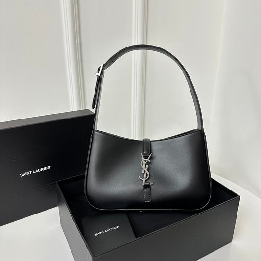 Luxury Saint Laurent Le 5 a 7 24 Black Lambskin Shw