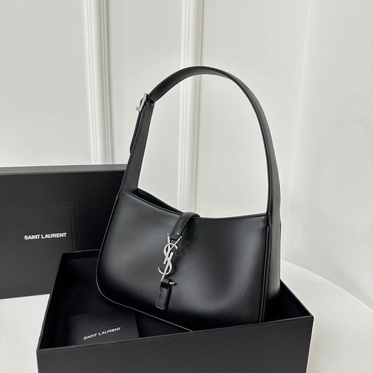 Luxury Saint Laurent Le 5 a 7 24 Black Lambskin Shw