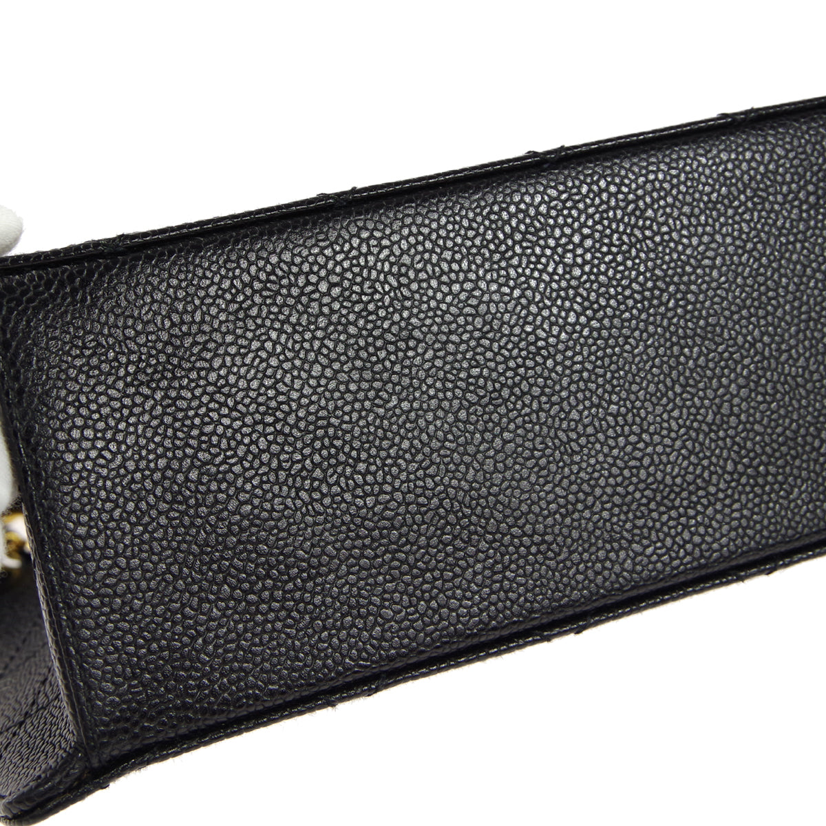 CHANEL 1997-1999 Flap Jumbo Black Caviar 66442