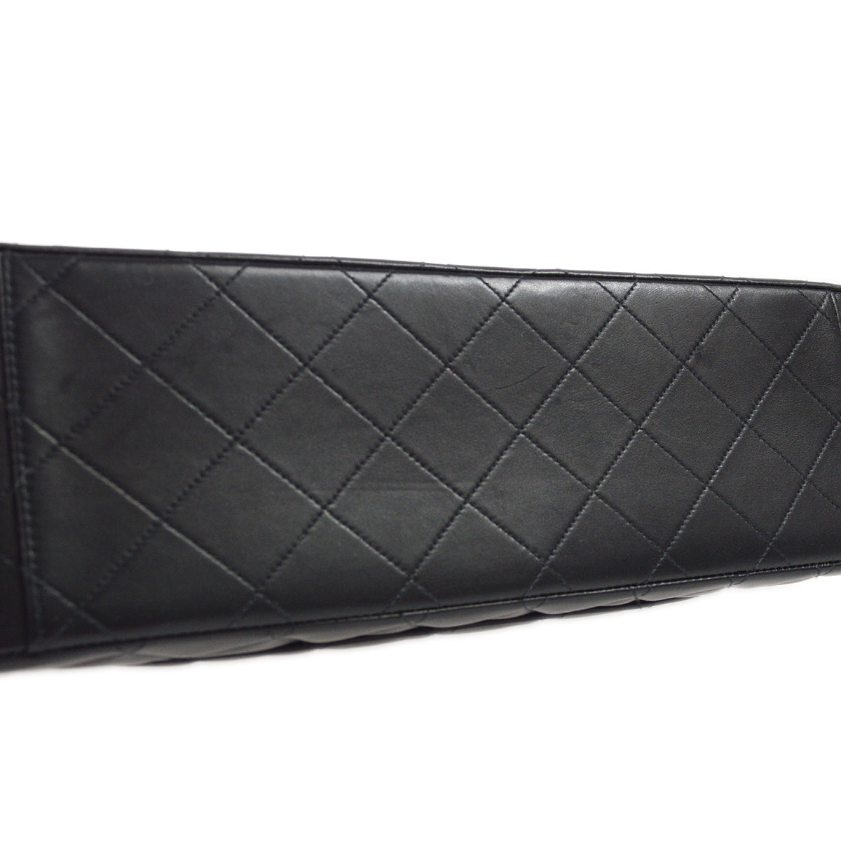 CHANEL Classic Flap Maxi Chain Shoulder Bag Black Lambskin 87293