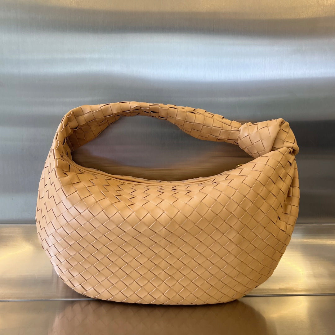 Luxury Bottega Veneta SMALL JODIE 48 GOLDEN BROWN CALFSKIN