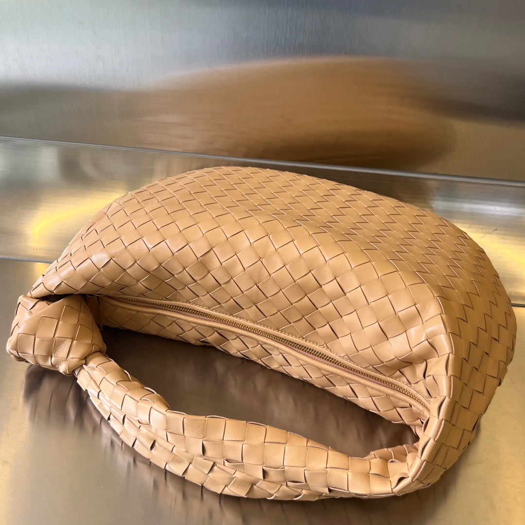 Luxury Bottega Veneta SMALL JODIE 48 GOLDEN BROWN CALFSKIN